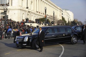 The limousine of US President Barack Oba